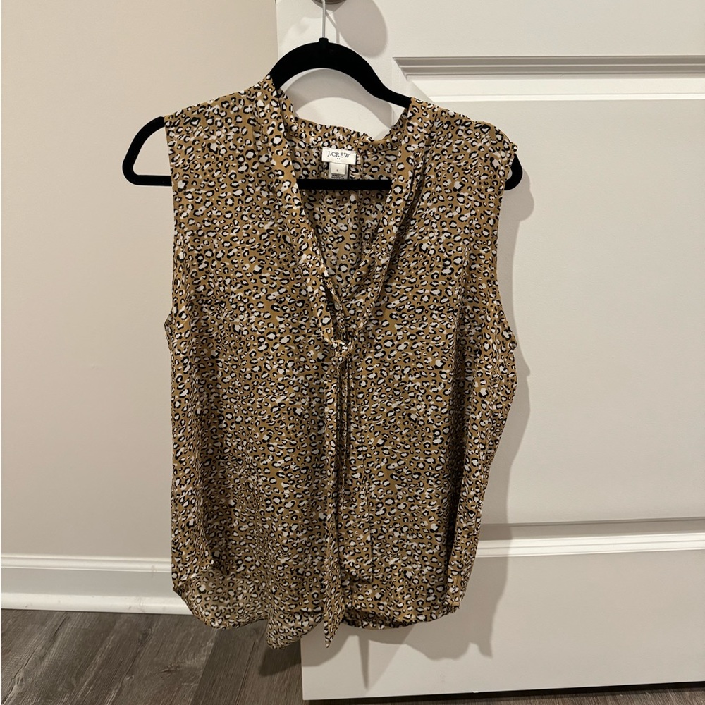 JCREW cheetah Top